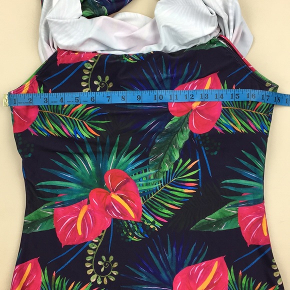 Tempt Me Off Shoulder Tropical Swimsuit NWT - Picture 6 of 9